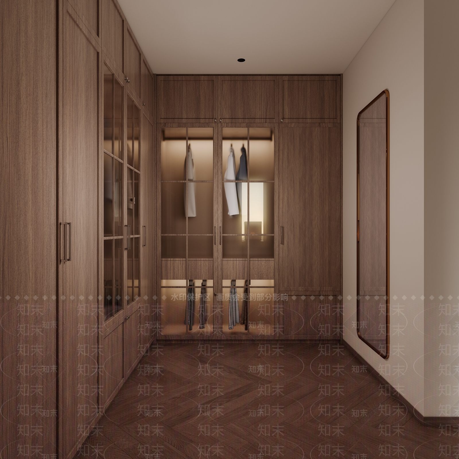 现代新中式衣帽间3D模型下载【ID:1201634898】
