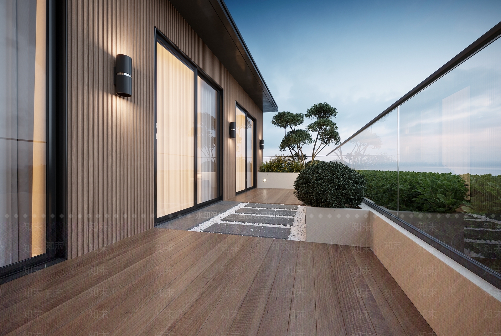 现代阳台3D模型下载【ID:1201635092】