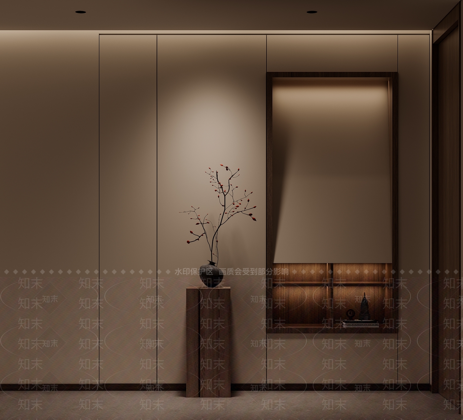 现代新中式玄关SU模型下载【ID:1201635243】