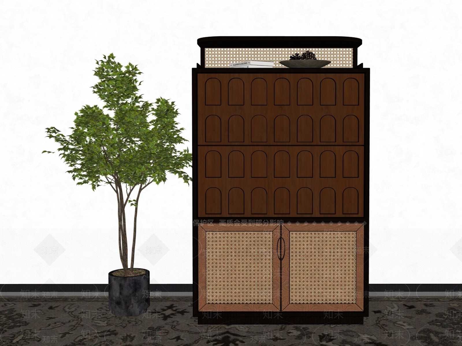 法式复古斗柜SU模型下载【ID:1201636016】