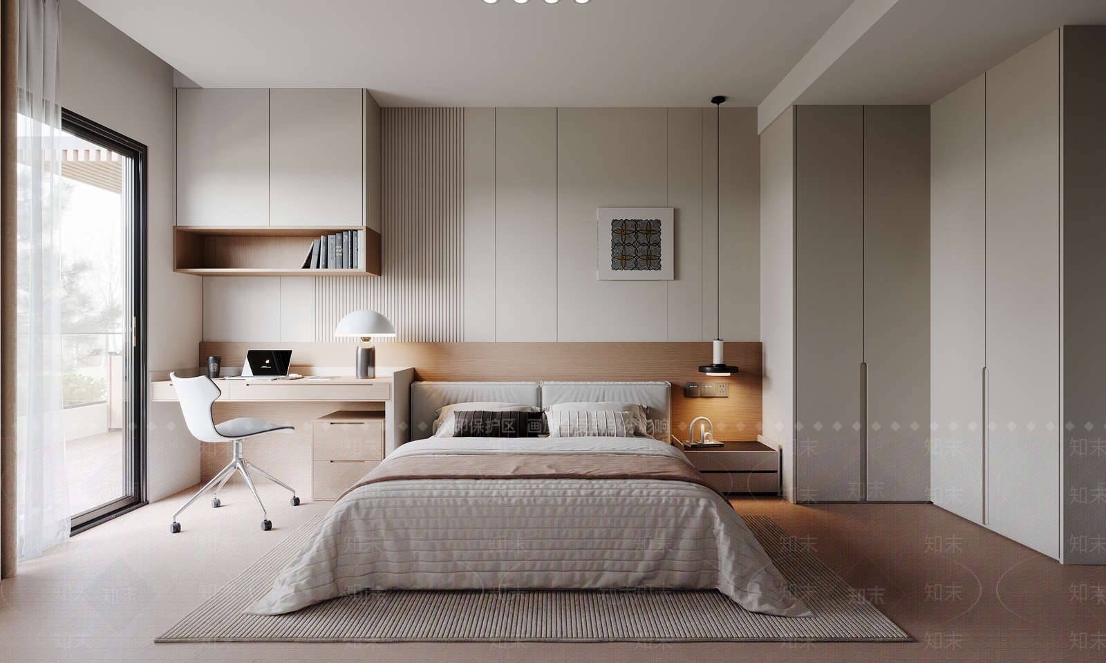 现代意式家居卧室3D模型下载【ID:1201635618】