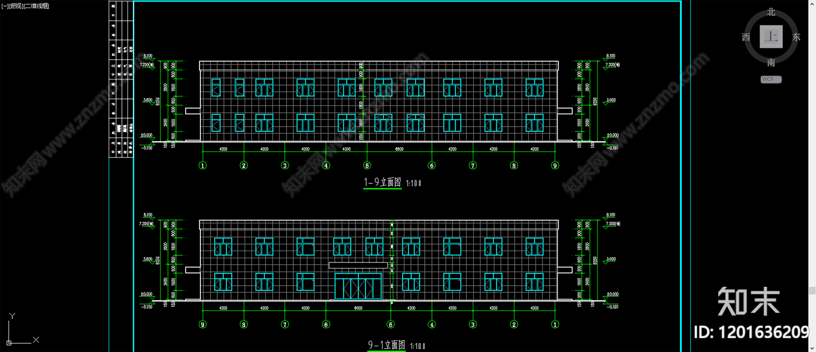 现代新中式办公楼建筑cad施工图下载【ID:1201636209】