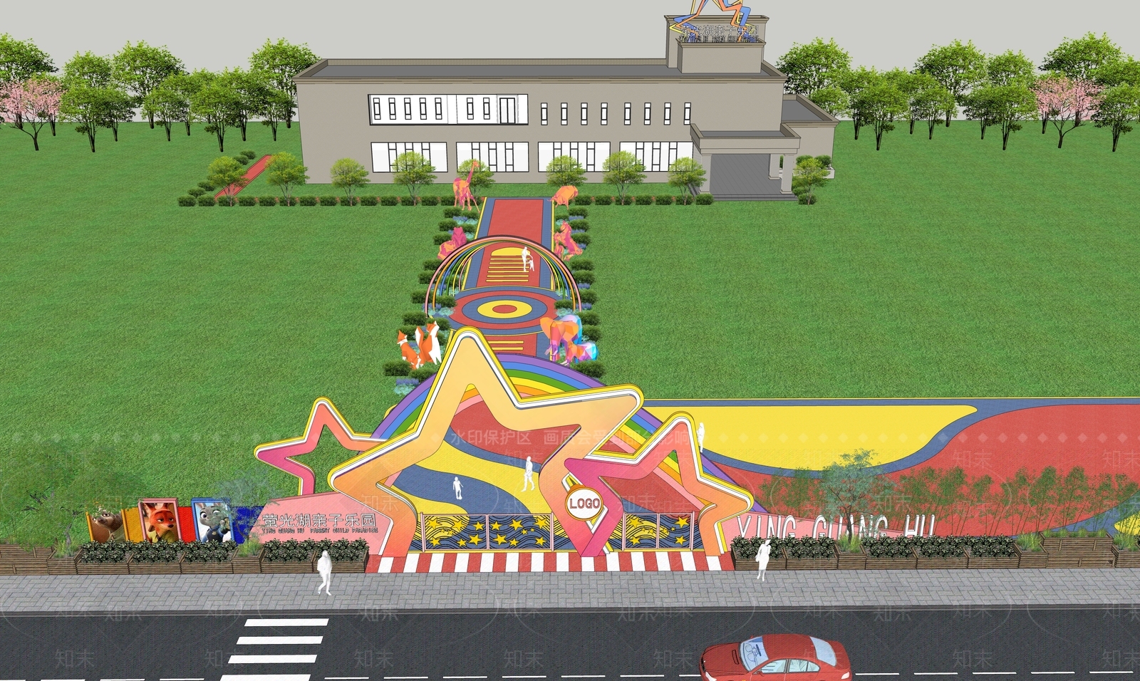现代入口大门SU模型下载【ID:1201641869】