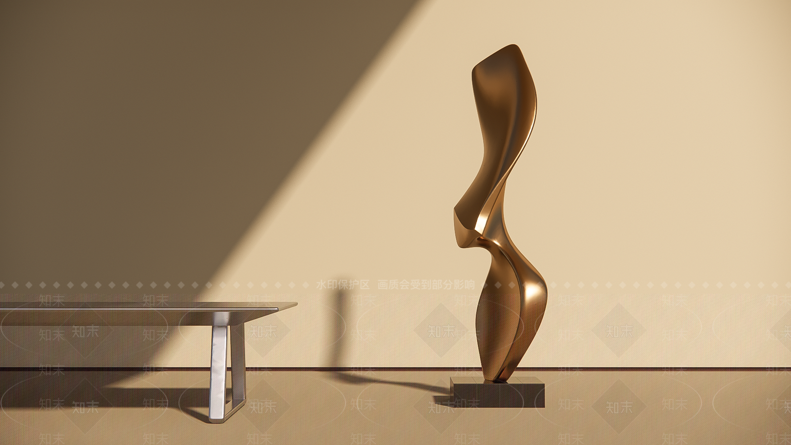 现代轻奢雕塑摆件SU模型下载【ID:1201642444】