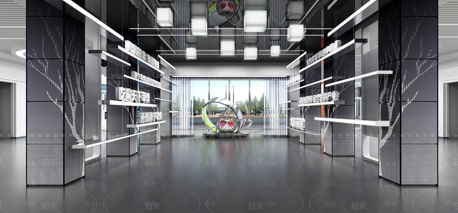 现代简约农业展厅3D模型下载【ID:1201644315】