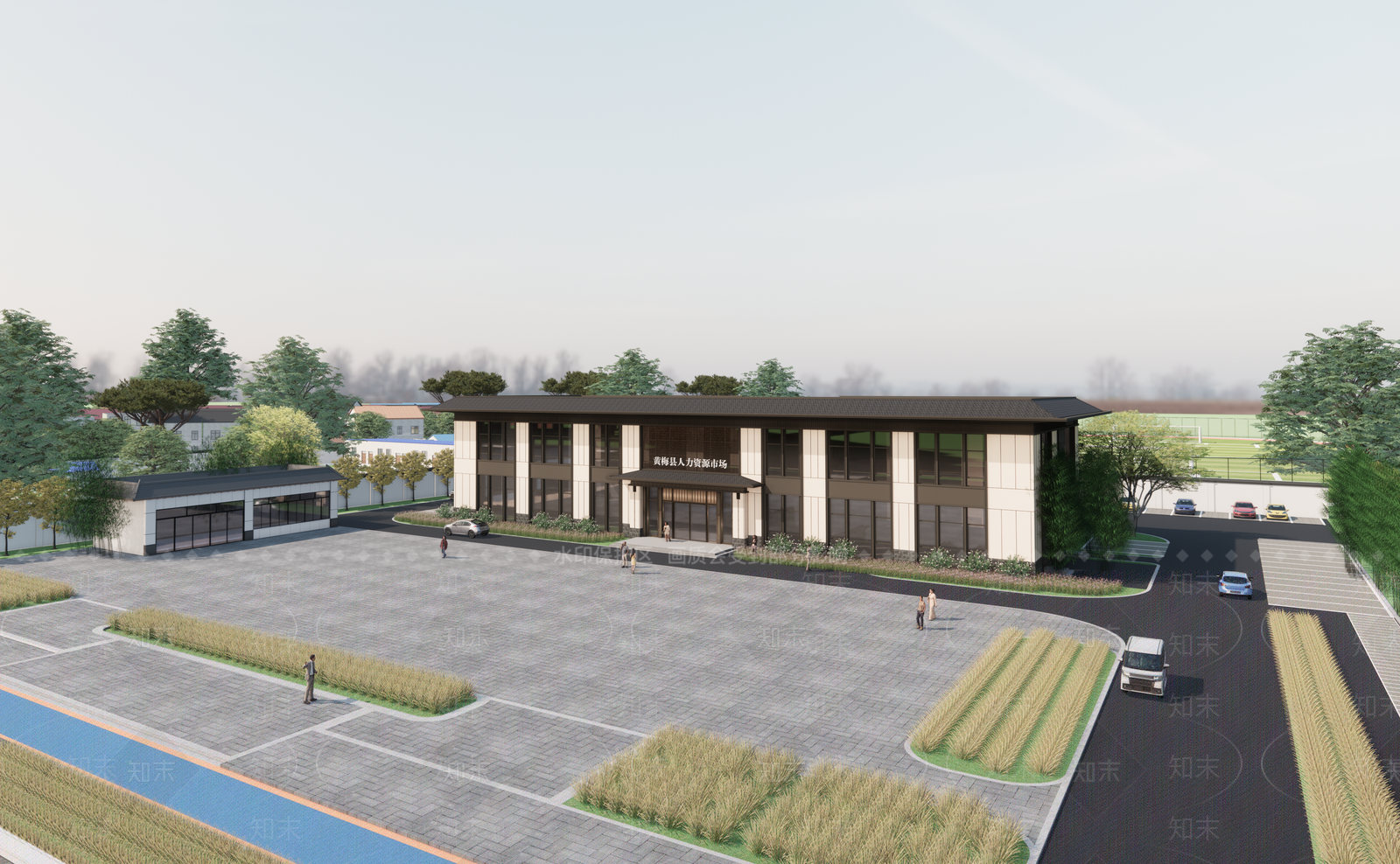 新中式小公建SU模型下载【ID:1201687227】