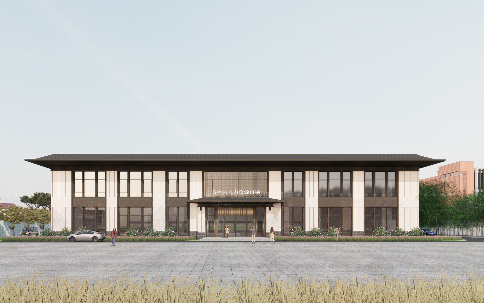新中式小公建SU模型下载【ID:1201687227】