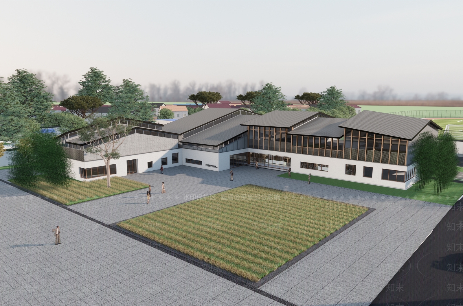 新中式小公建SU模型下载【ID:1201687031】