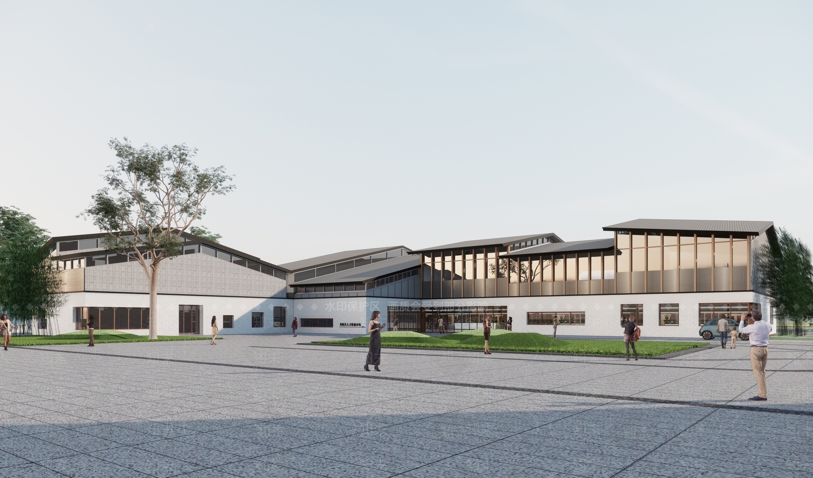 新中式小公建SU模型下载【ID:1201687031】