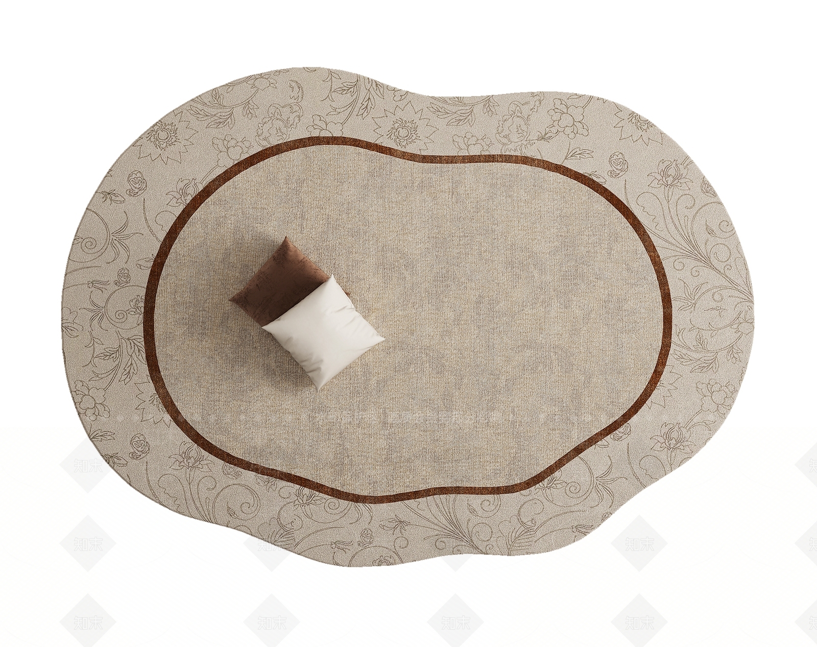 中古法式异形地毯3D模型下载【ID:1201647332】