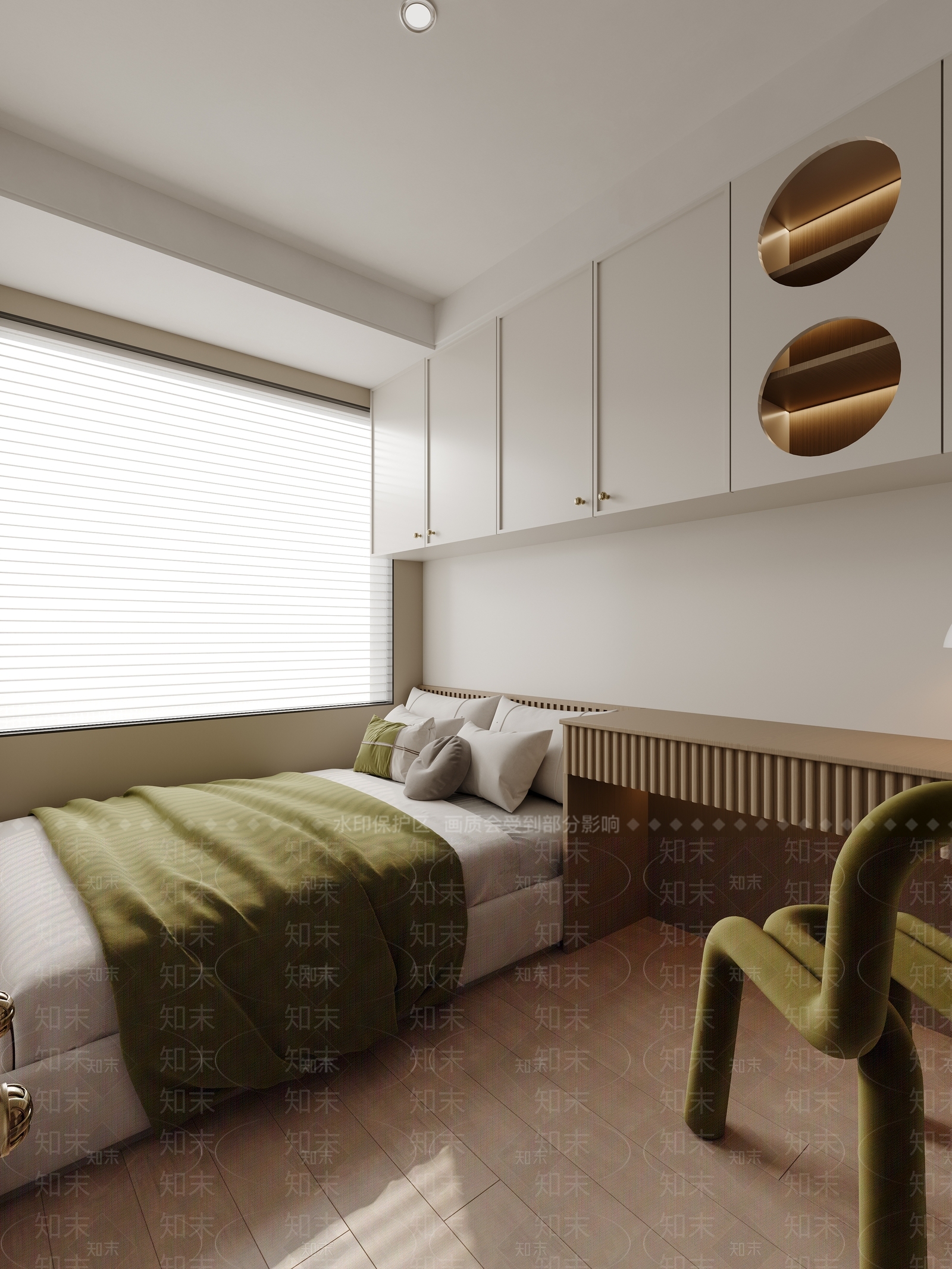 现代极简榻榻米卧室3D模型下载【ID:1201649130】