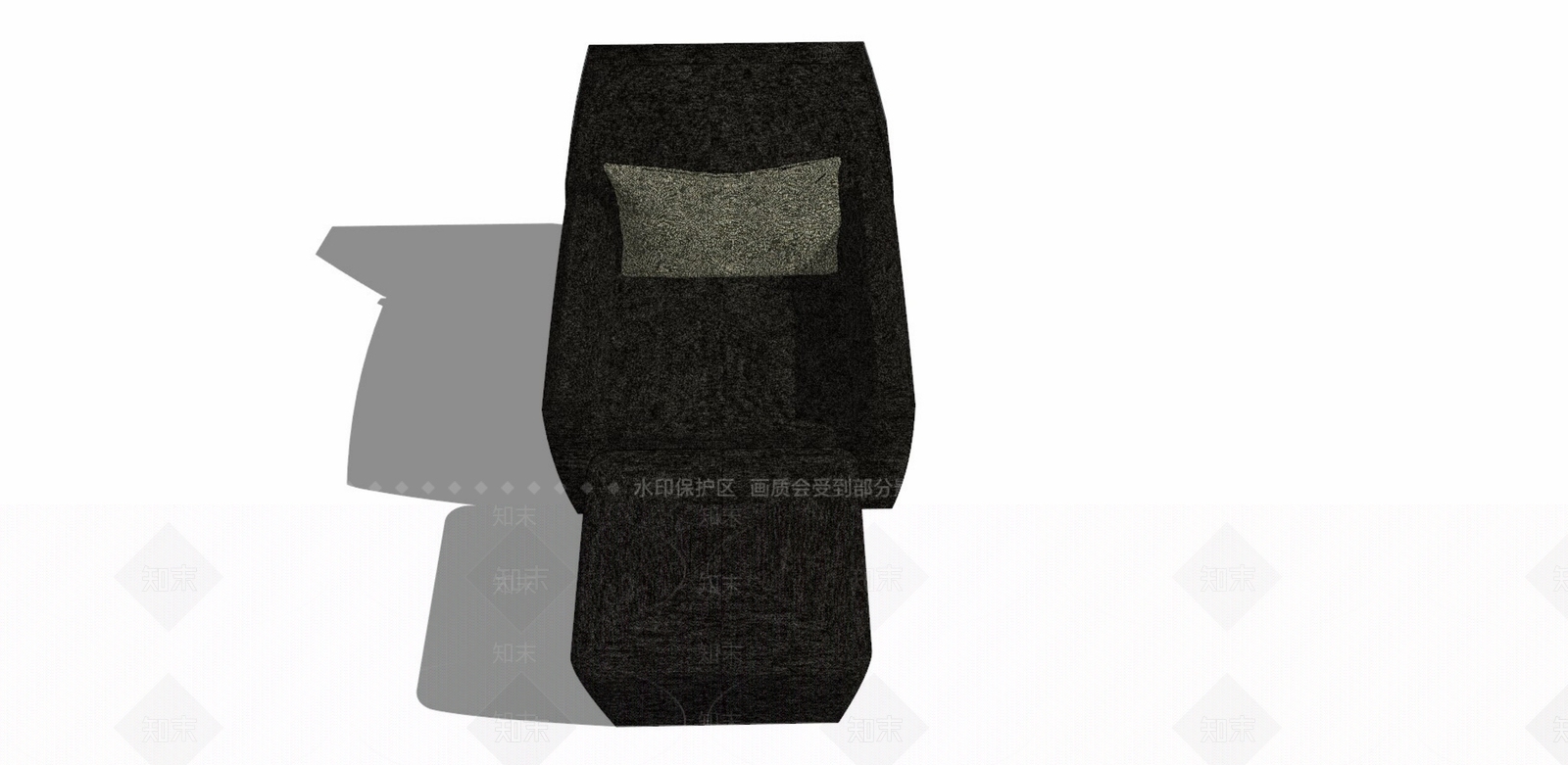 现代单人沙发SU模型下载【ID:1201649526】