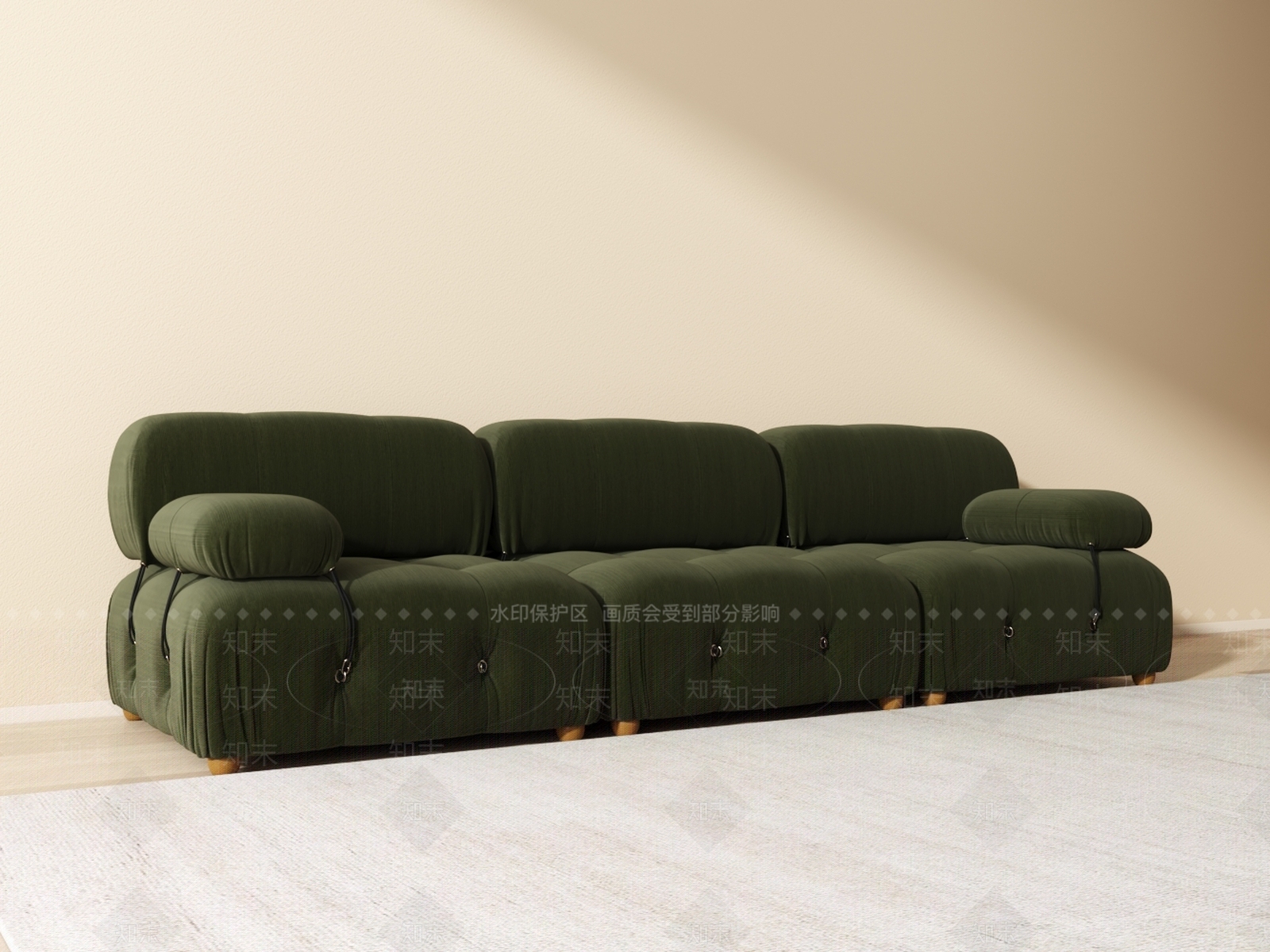 现代轻奢云朵沙发3D模型下载【ID:1201649829】