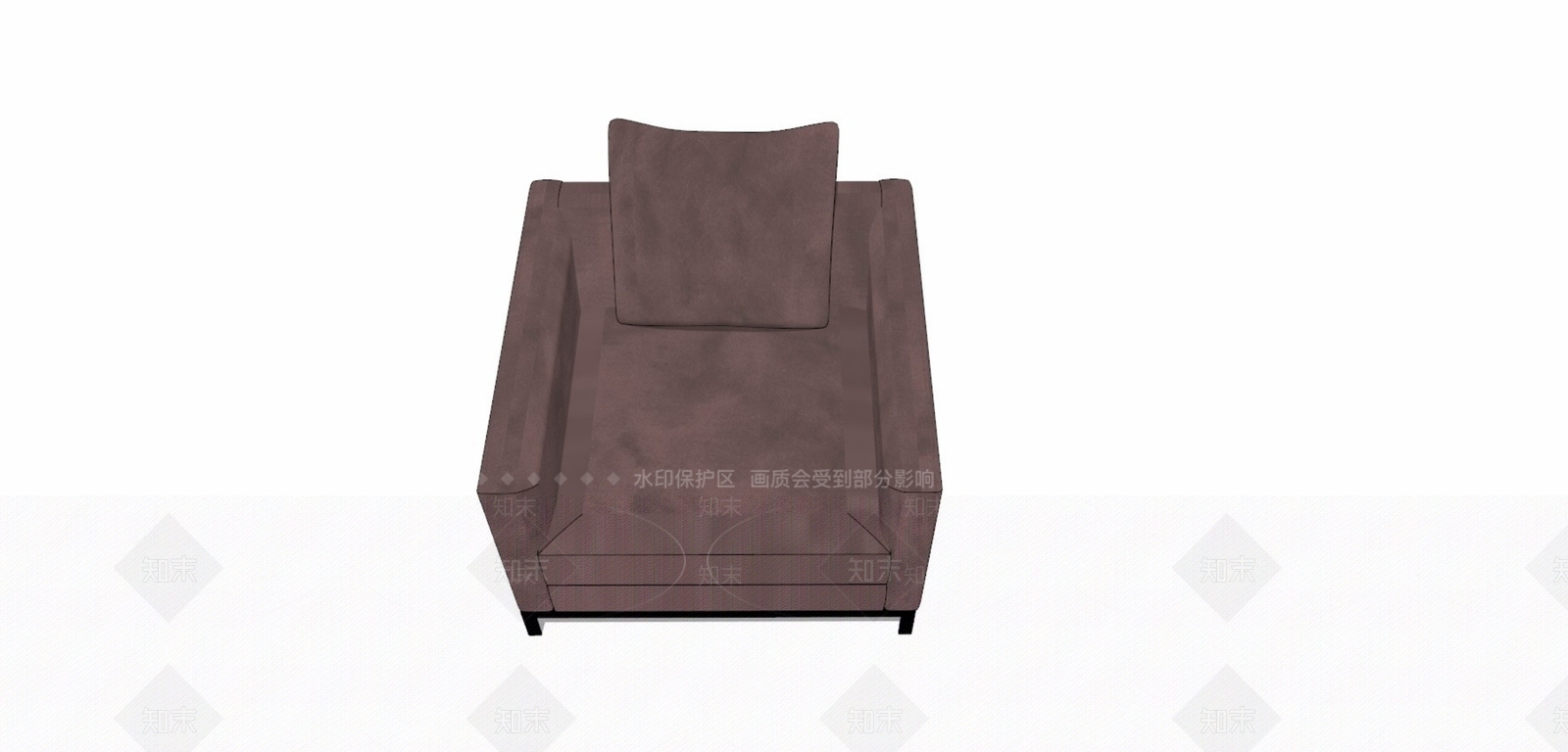 现代单人沙发SU模型下载【ID:1201649995】