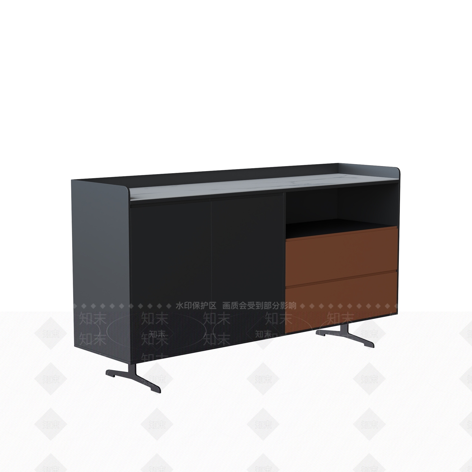 现代餐边柜3D模型下载【ID:1201650863】