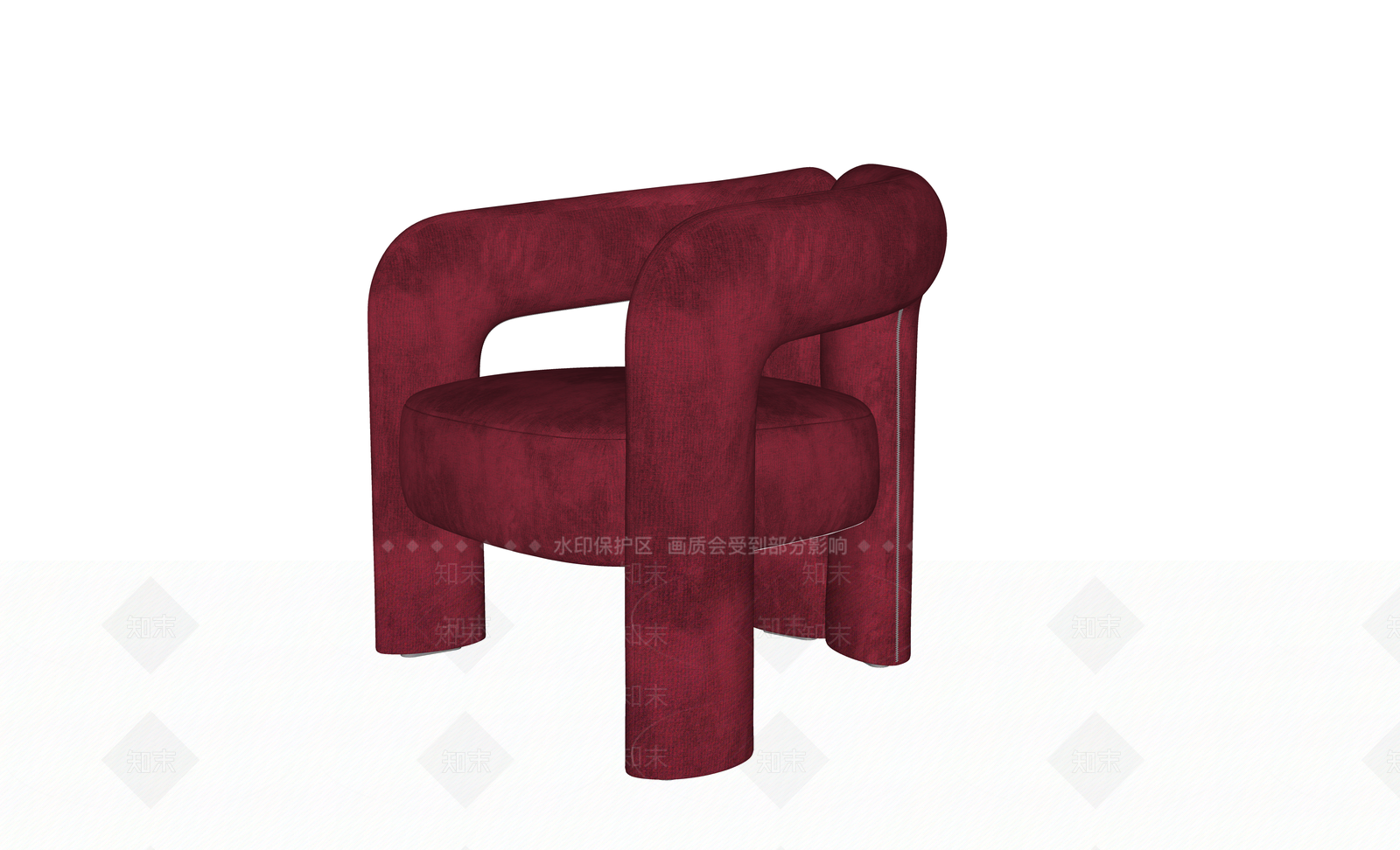 轻奢现代休闲椅SU模型下载【ID:1201651308】