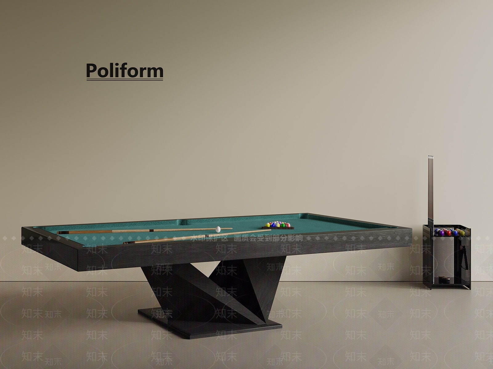 台球桌SU模型下载【ID:1201651466】