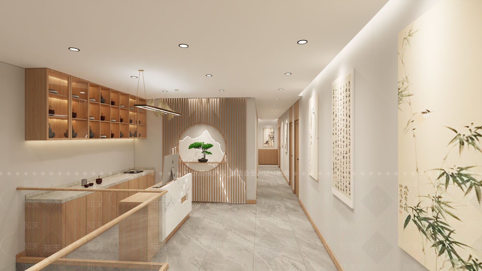 新中式茶餐厅SU模型下载【ID:1201652177】