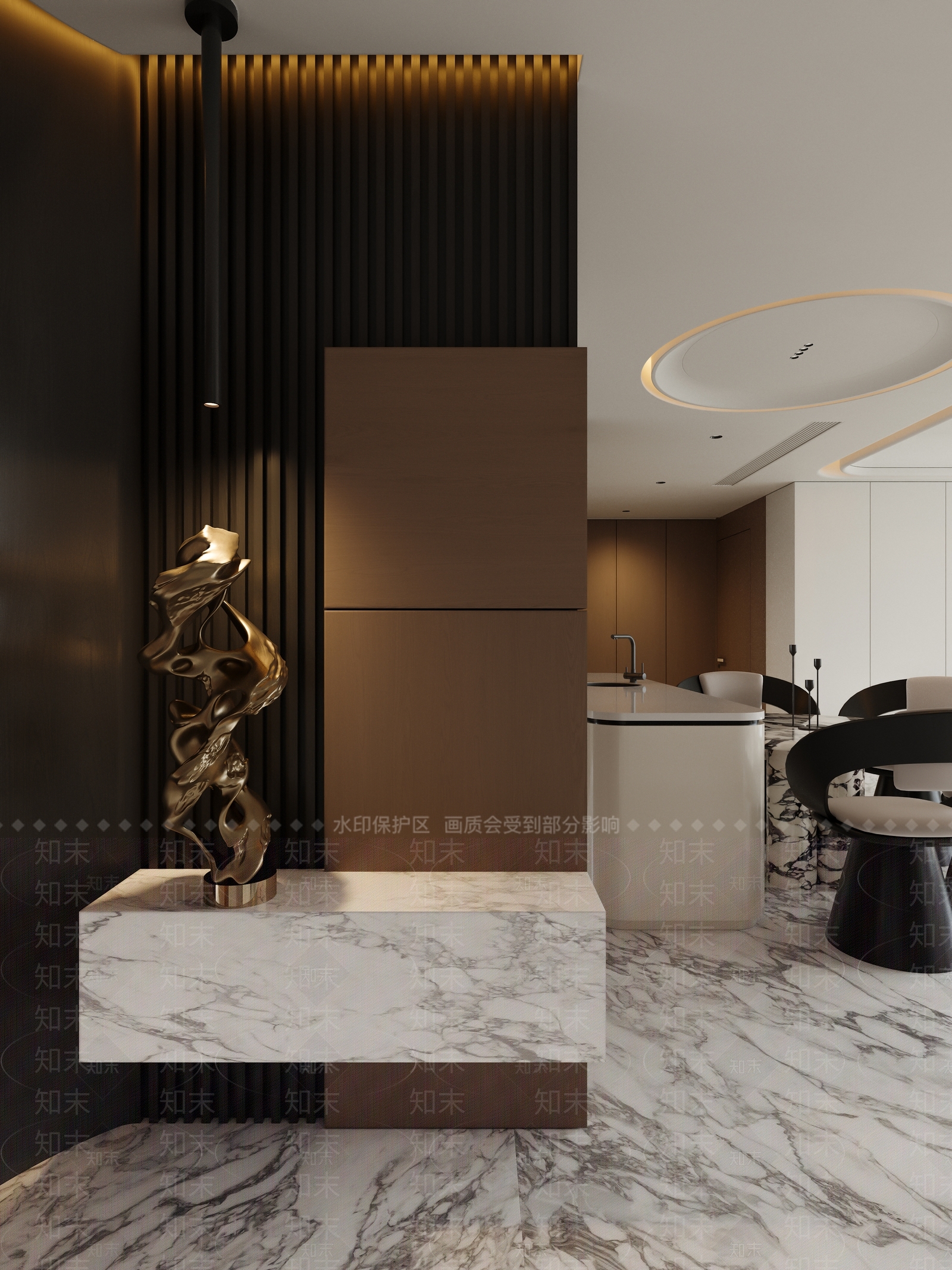 现代客餐厅3D模型下载【ID:1222028025】