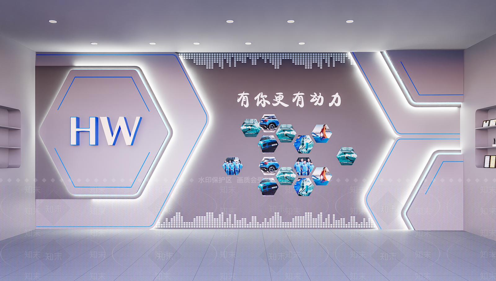 现代企业文化展厅SU模型下载【ID:1201652651】