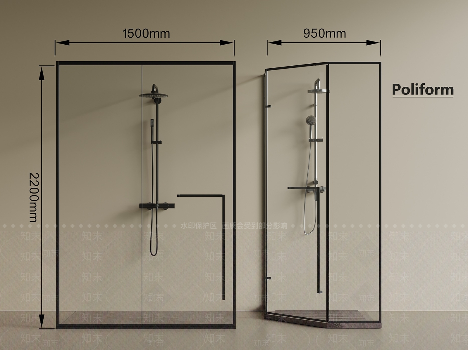 淋浴房3D模型下载【ID:1201652623】