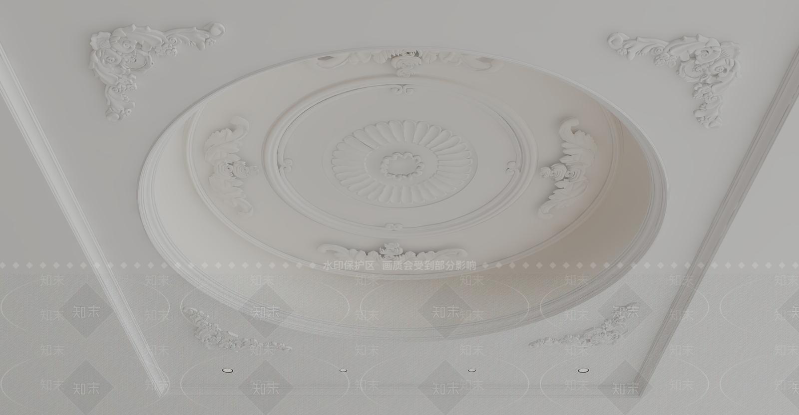 欧式吊顶3D模型下载【ID:1201652742】