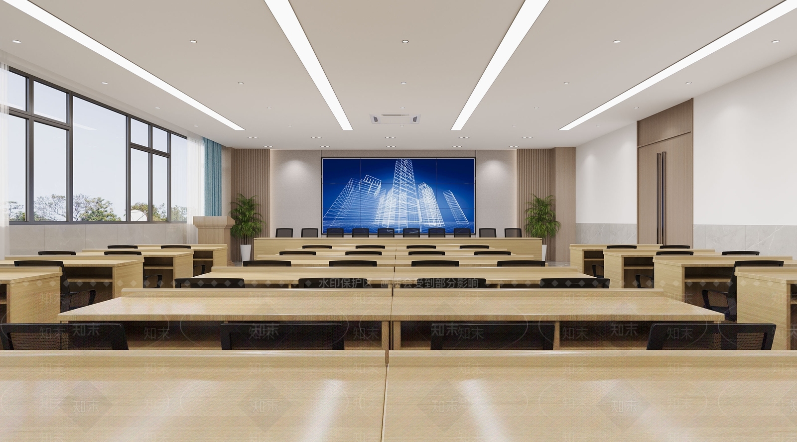 现代会议室3D模型下载【ID:1201653341】