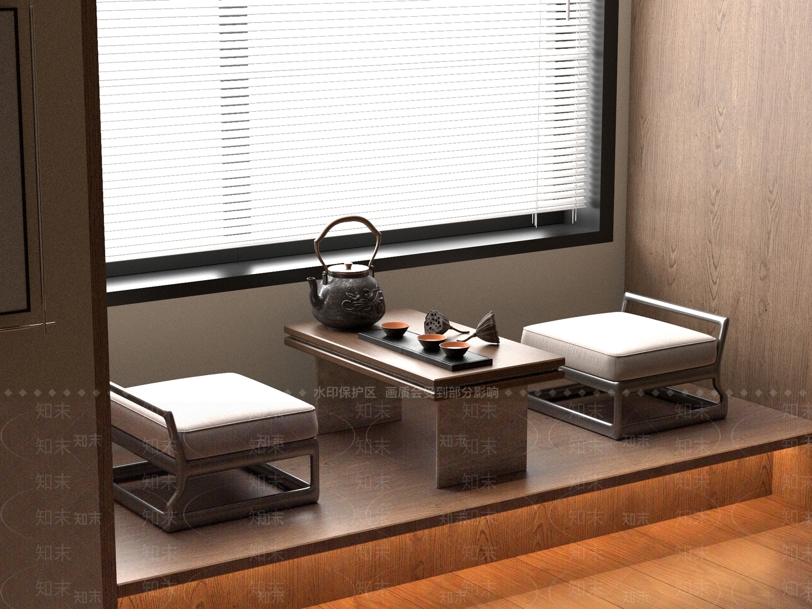 新中式中式茶桌椅3D模型下载【ID:1201655066】