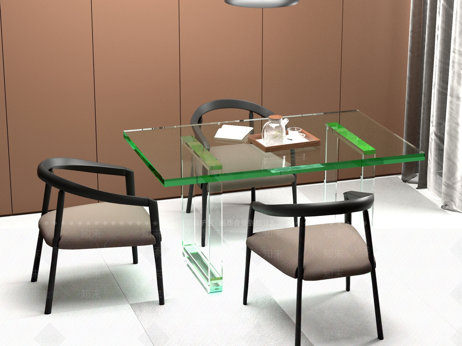 新中式中式茶桌椅3D模型下载【ID:1201656992】