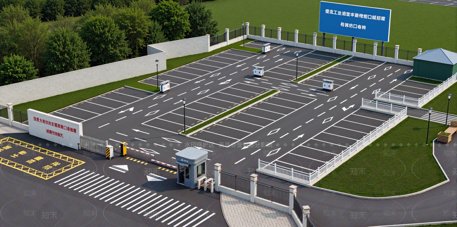 现代停车场SU模型下载【ID:1201658680】