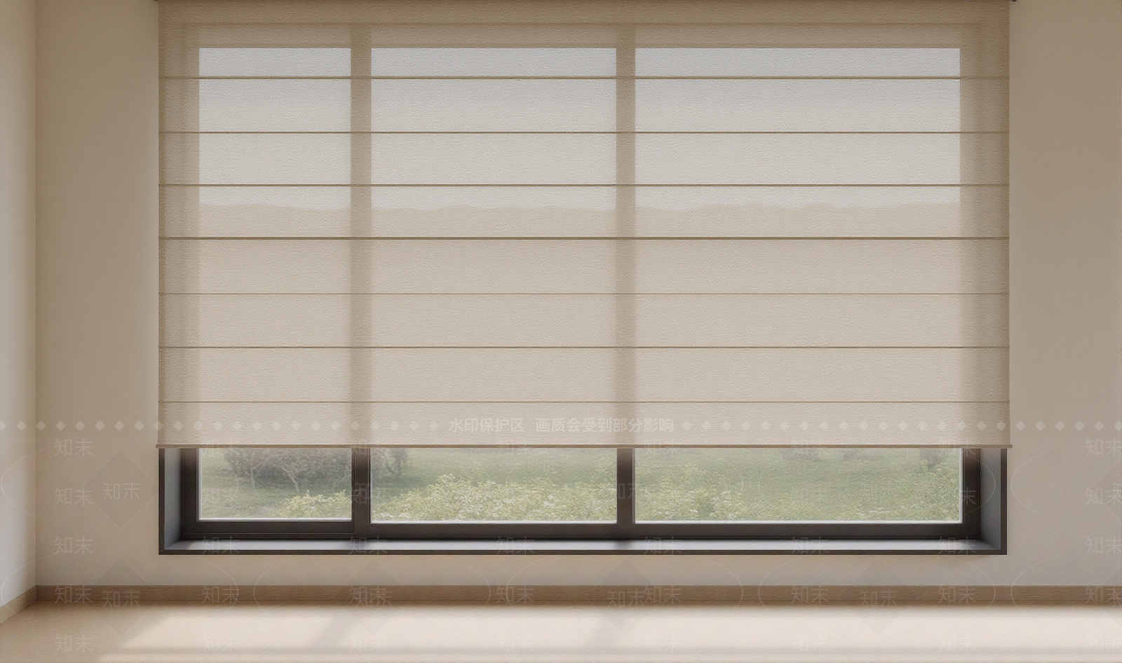 现代窗帘SU模型下载【ID:1201658604】