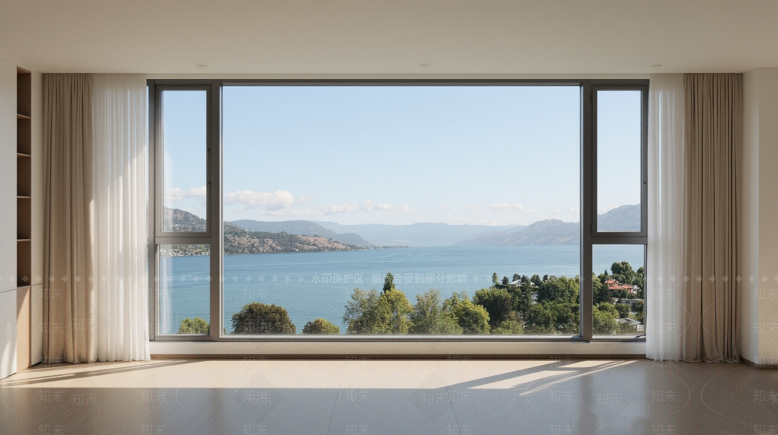 现代落地窗SU模型下载【ID:1201658811】