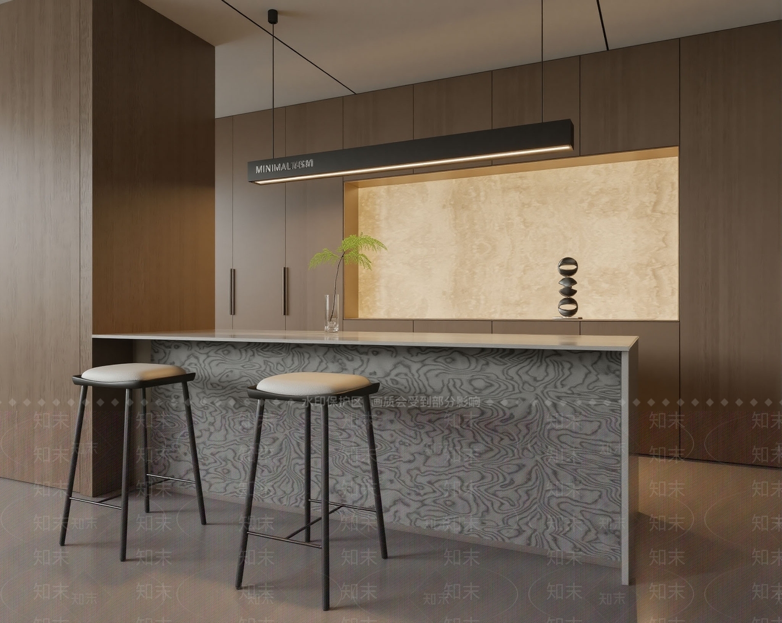 现代意式吧台3D模型下载【ID:1201659113】