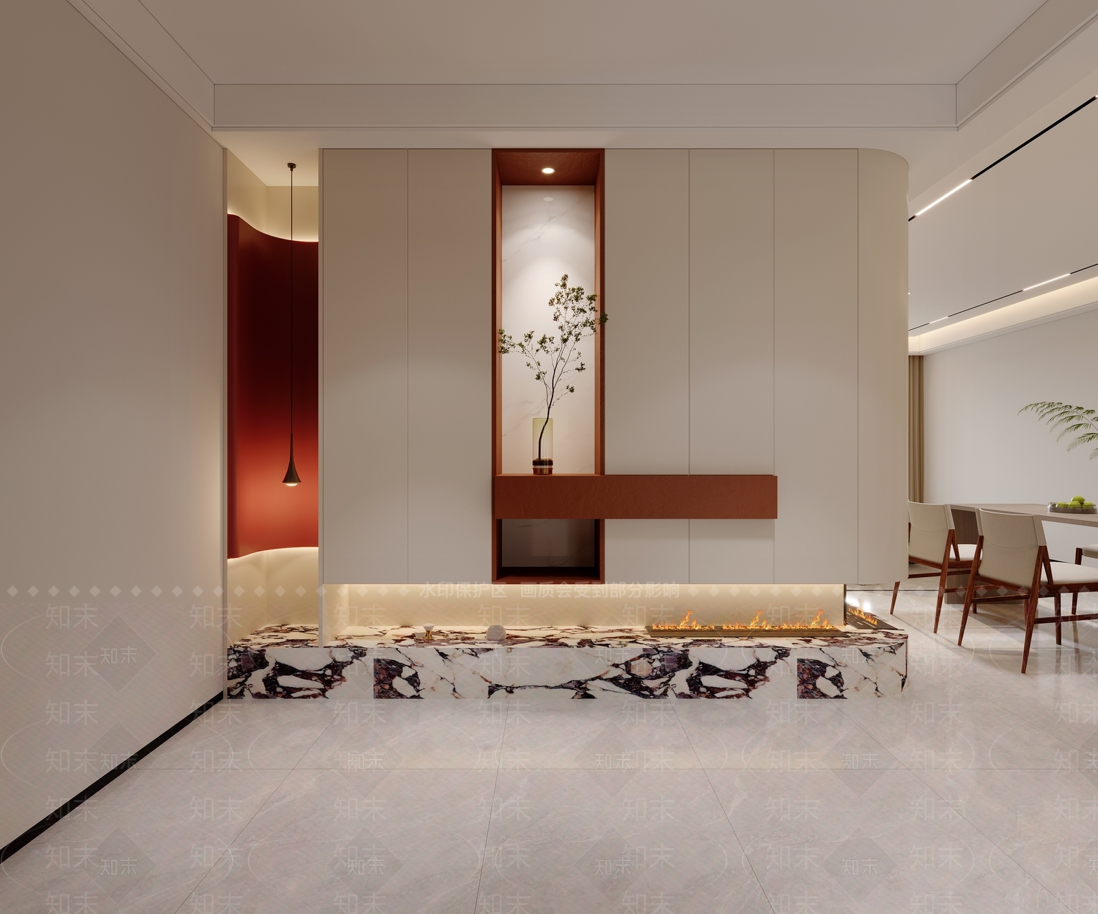 现代家居餐厅3D模型下载【ID:1221874971】