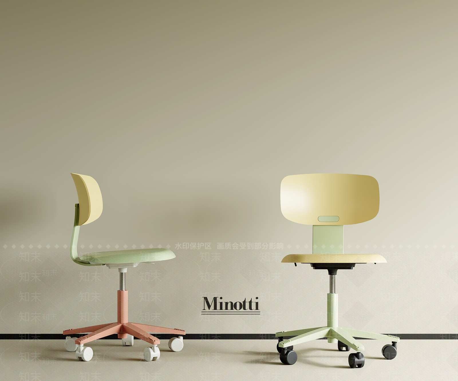 现代极简儿童椅3D模型下载【ID:1201661195】