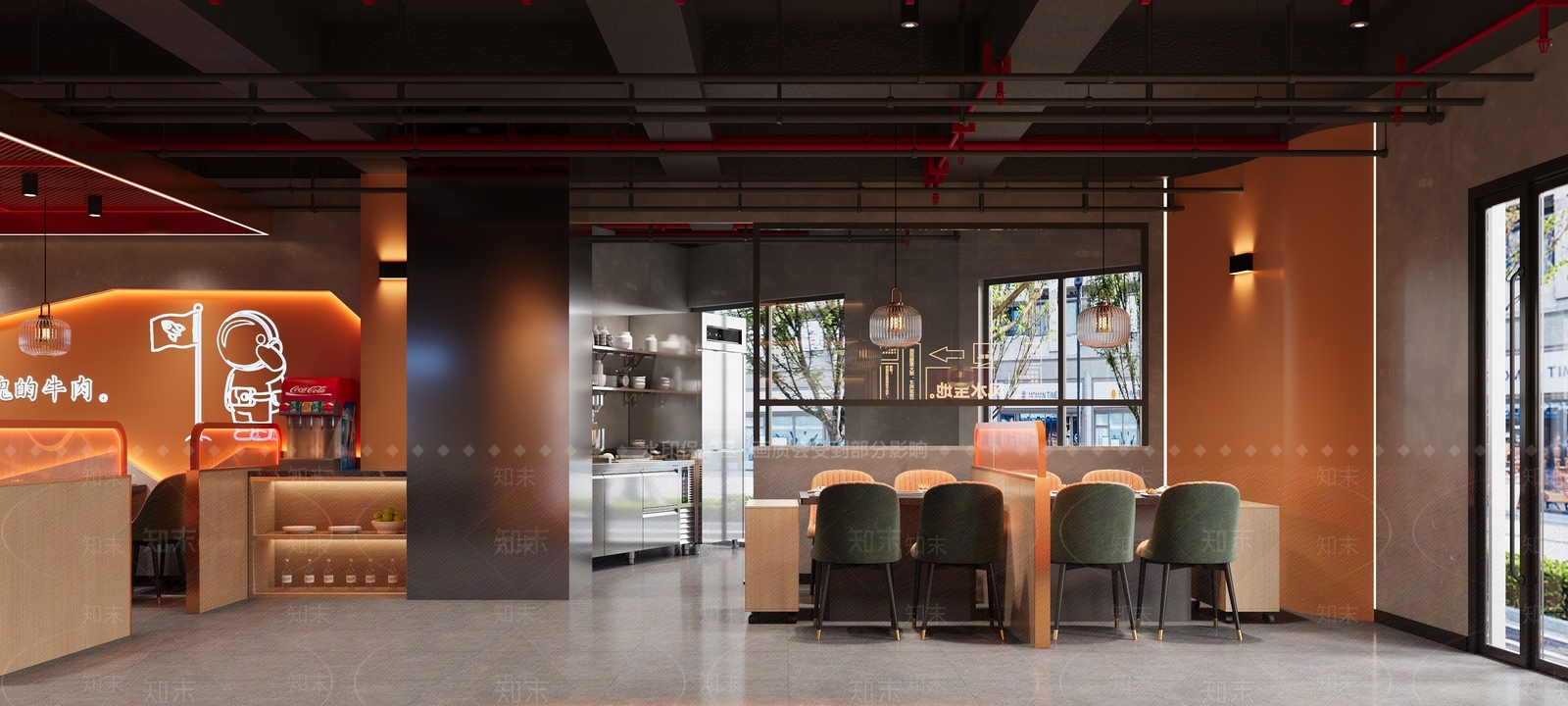 现代火锅店3D模型下载【ID:1201662395】