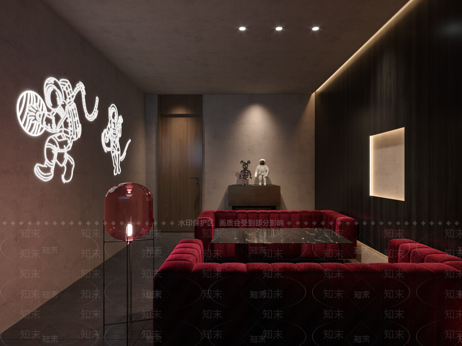 现代包厢3D模型下载【ID:1201668556】