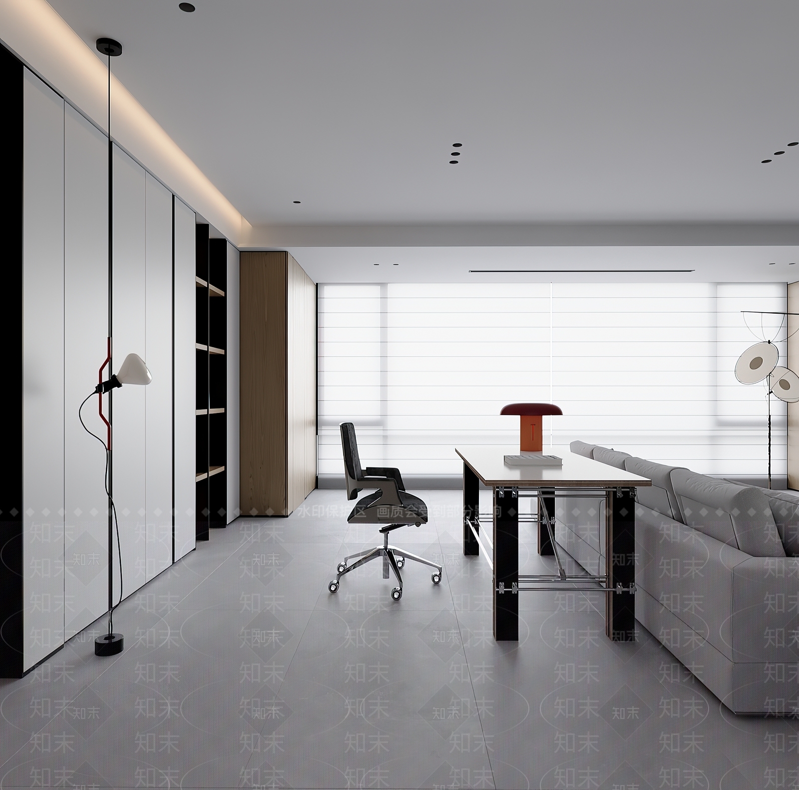 现代书房3D模型下载【ID:1201669116】