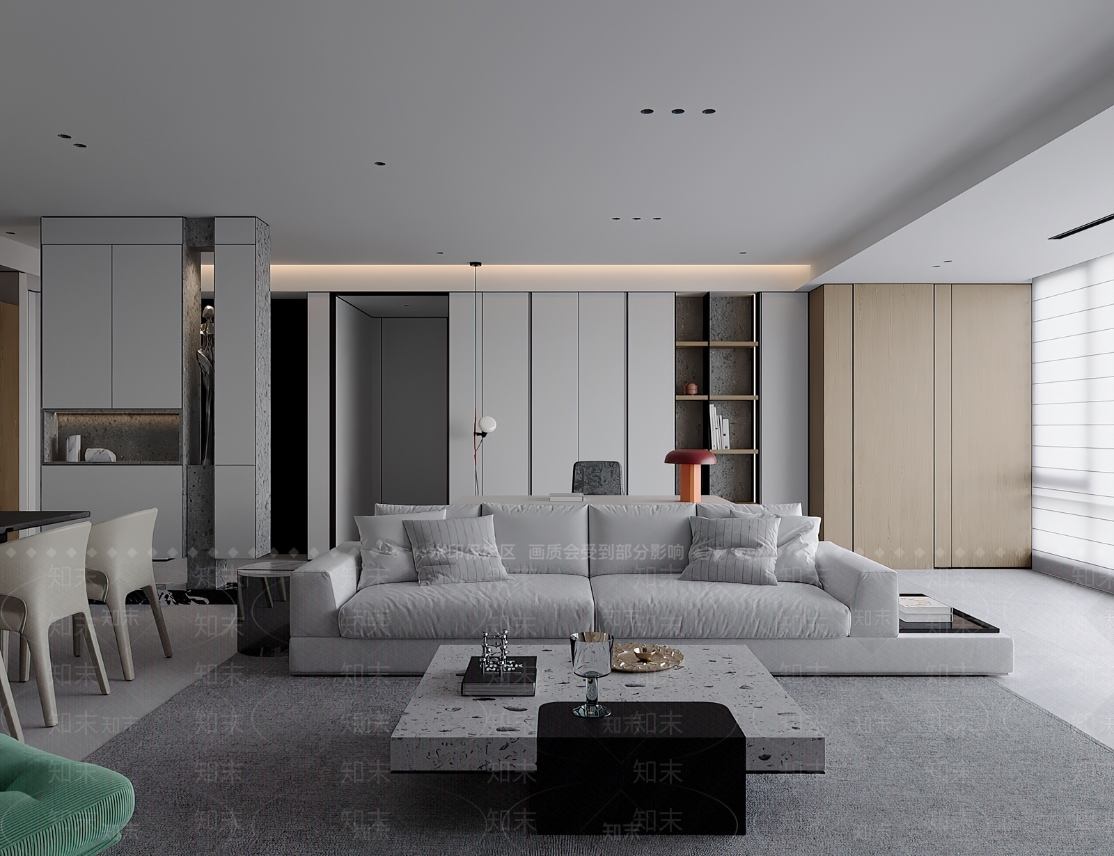 现代客餐厅3D模型下载【ID:1201669135】