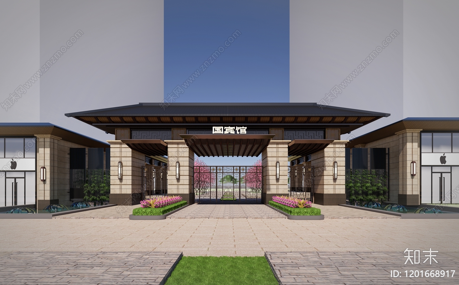新中式中式门卫室建筑施工图下载【ID:1201668917】