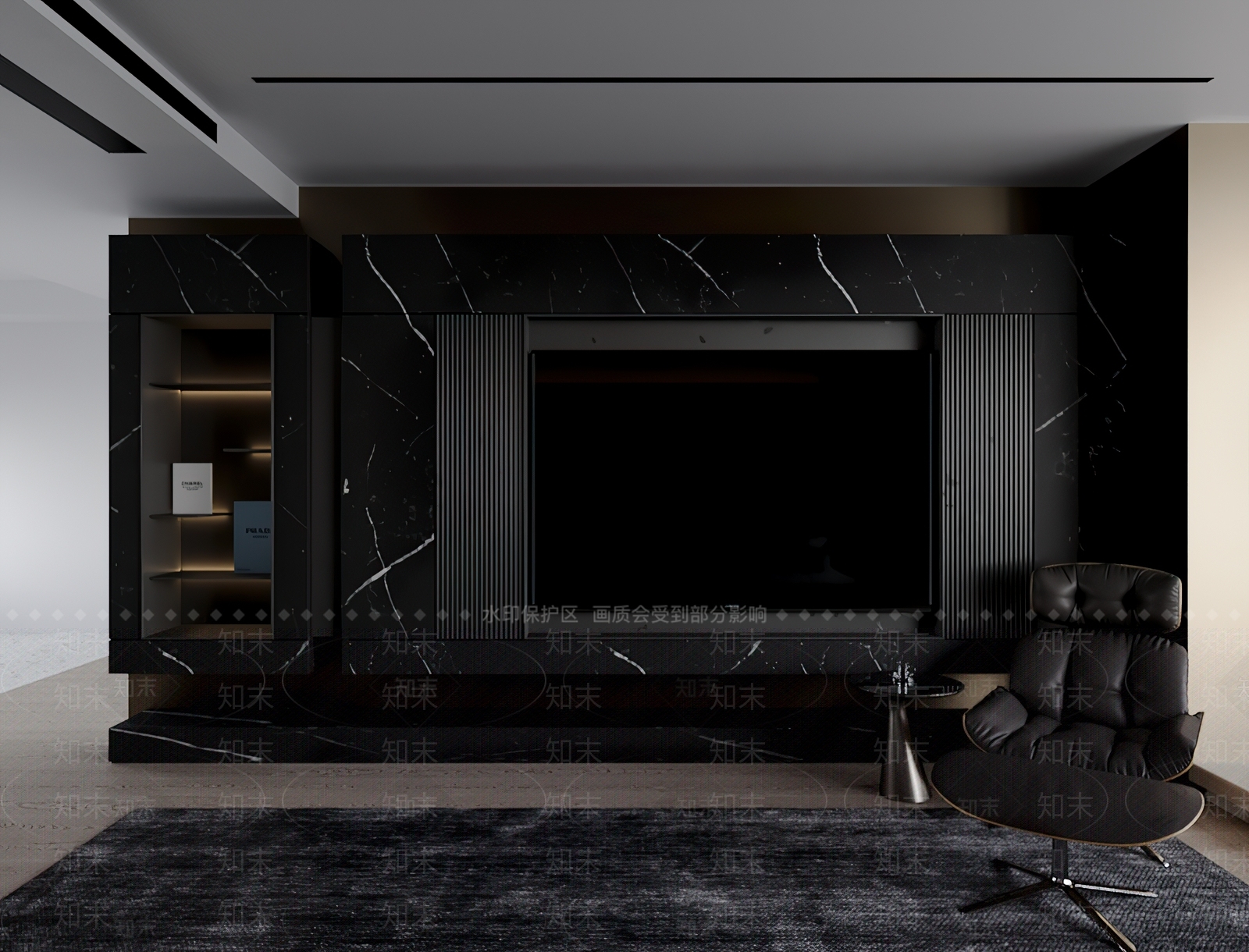 现代极简电视背景墙3D模型下载【ID:1201669279】