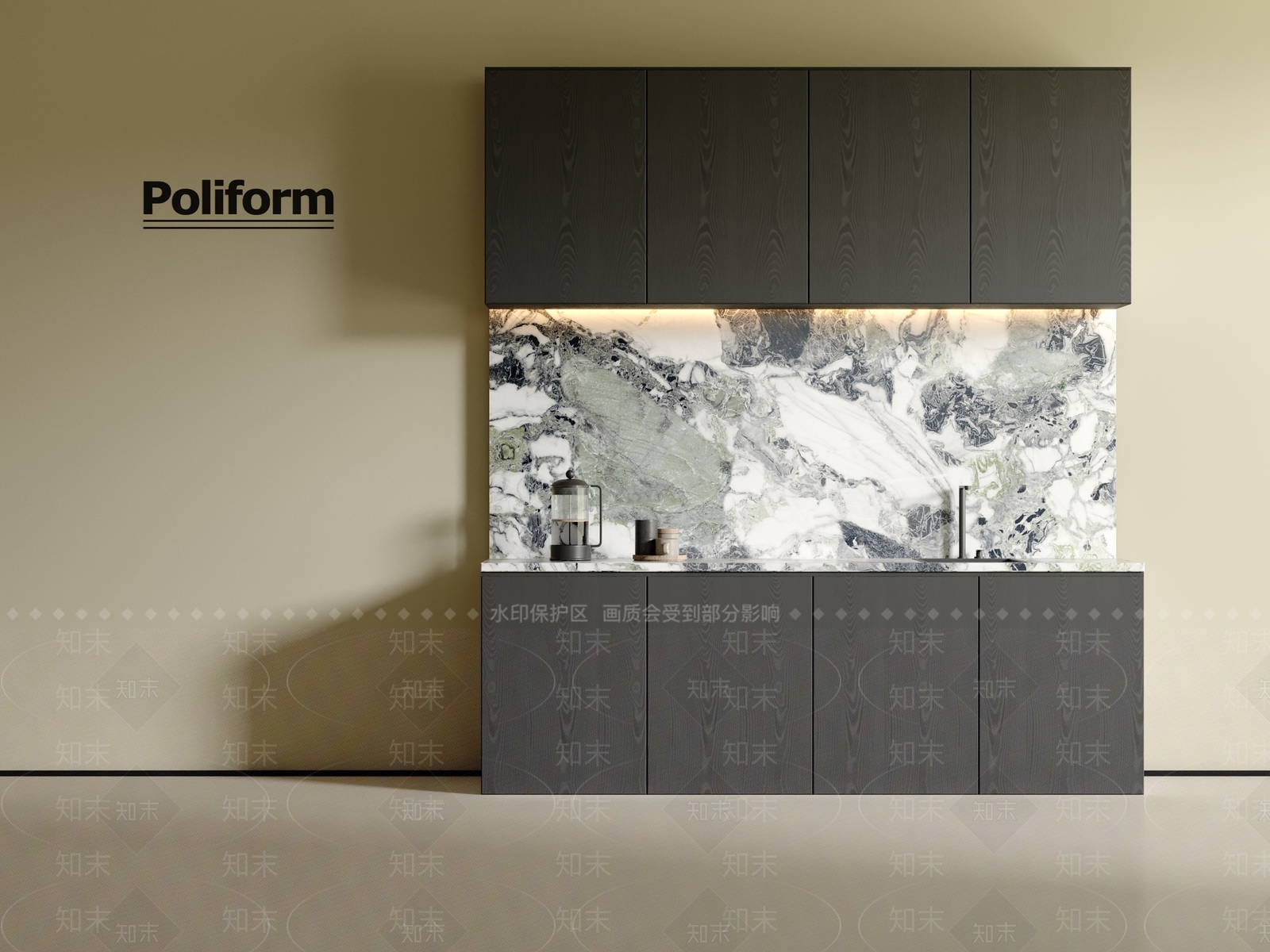 轻奢意式餐边柜3D模型下载【ID:1201669511】