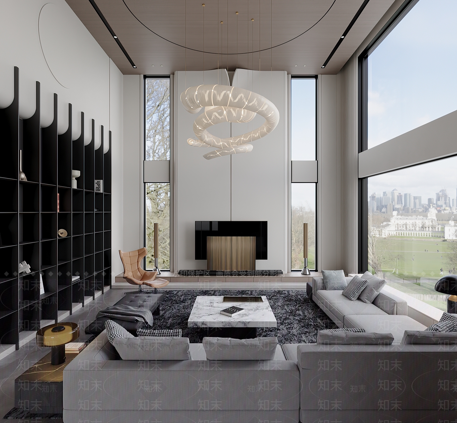 现代家居客厅3D模型下载【ID:1201669680】