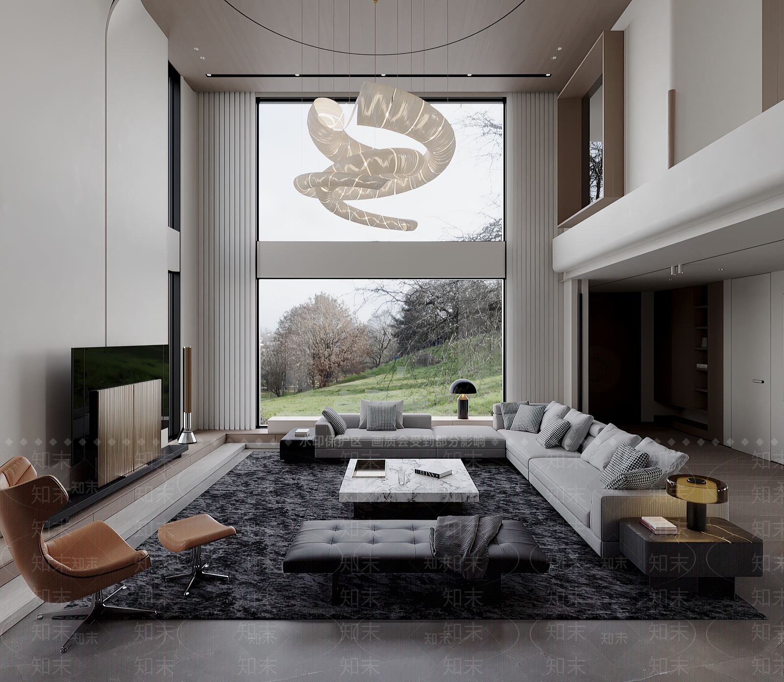 现代家居客厅3D模型下载【ID:1201669711】