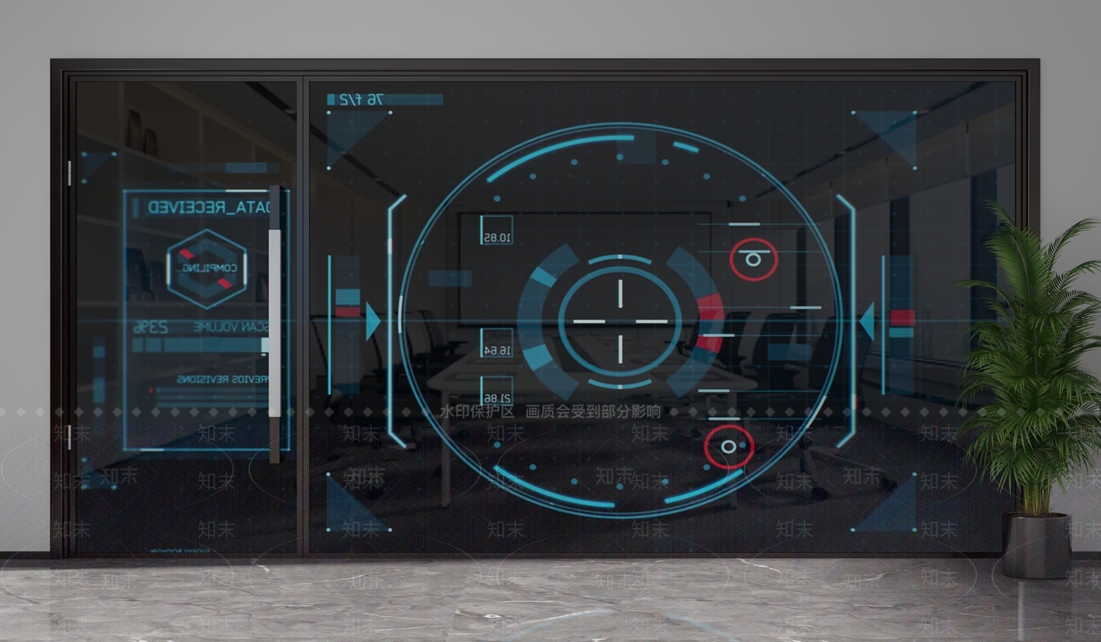 现代隔断3D模型下载【ID:1201669961】