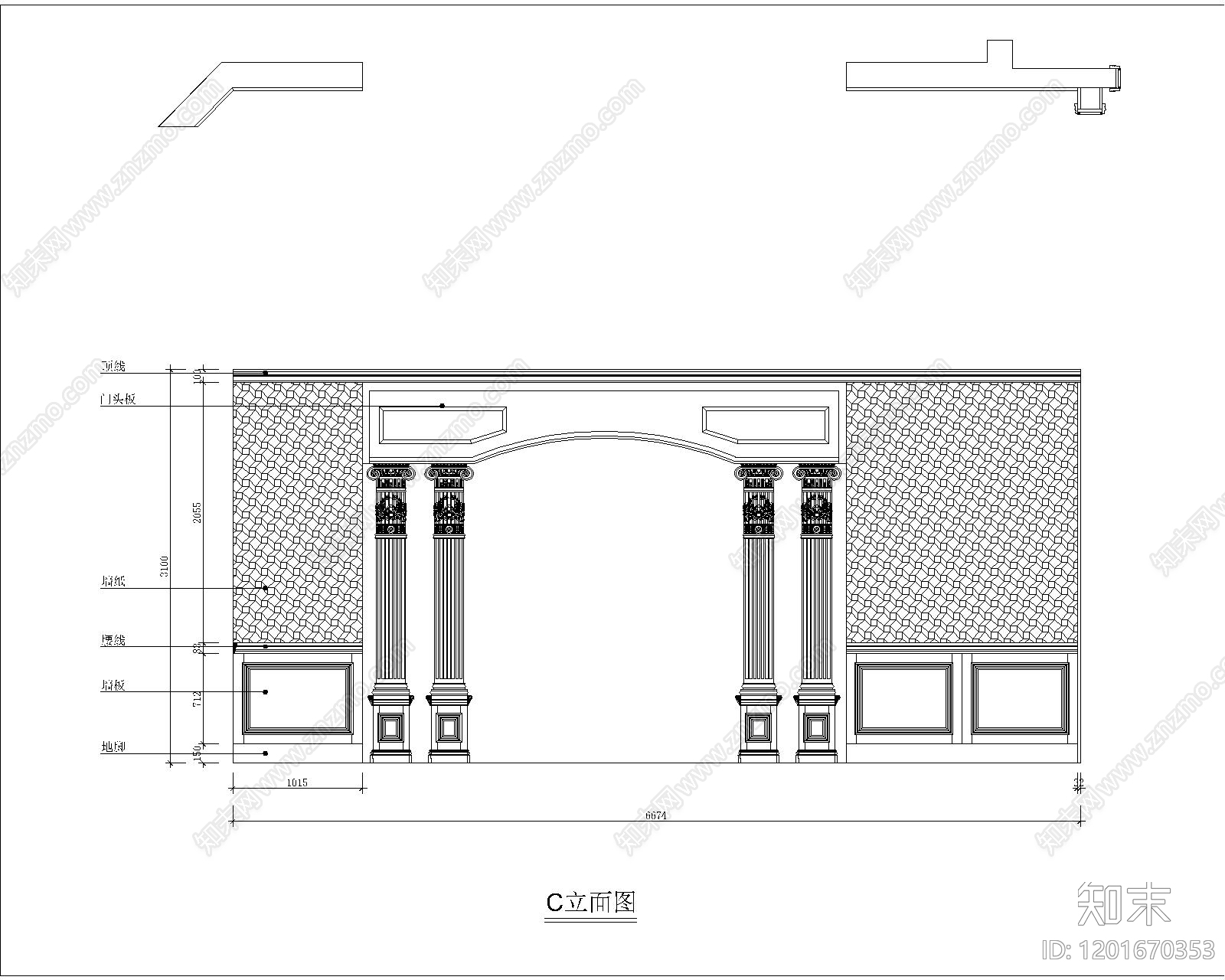 欧式其他商业空间cad施工图下载【ID:1201670353】