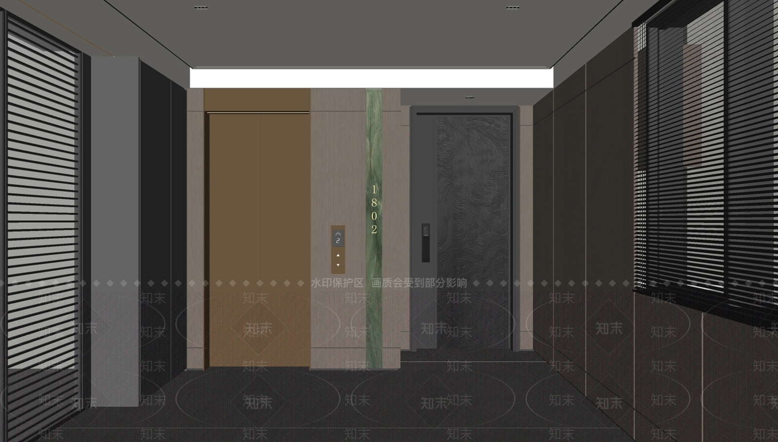 现代意式电梯SU模型下载【ID:1201671876】