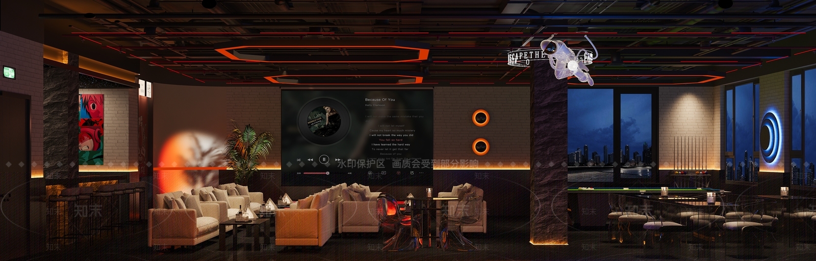 现代酒吧3D模型下载【ID:1201676531】