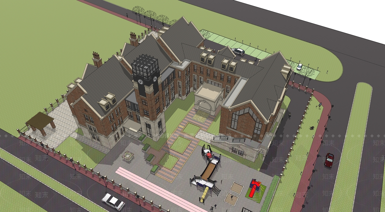 欧式简欧幼儿园SU模型下载【ID:1201673263】