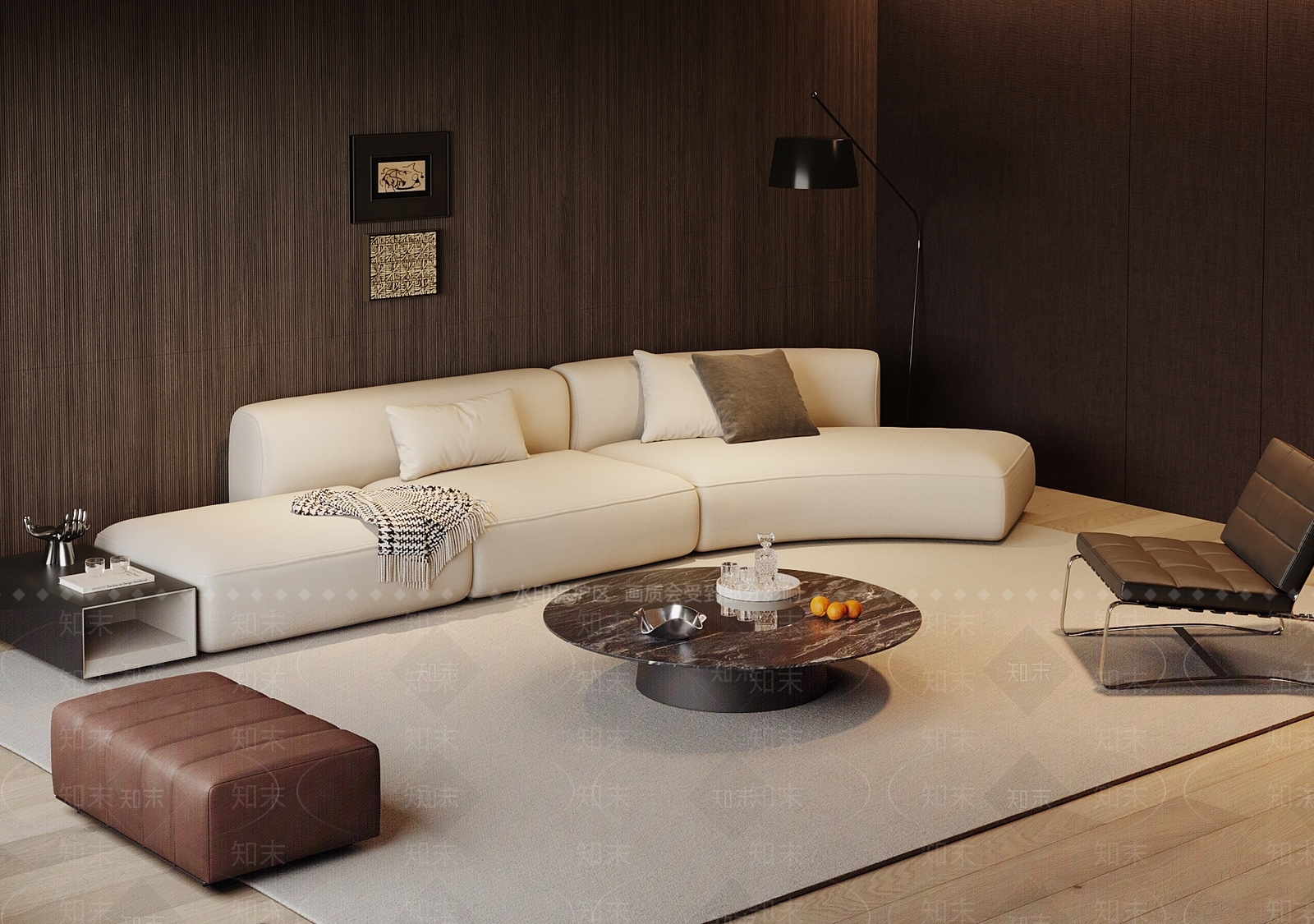 现代意式沙发组合3D模型下载【ID:1201674881】